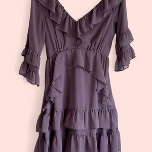 NWOT cocolove small Purple ruffle mini dress